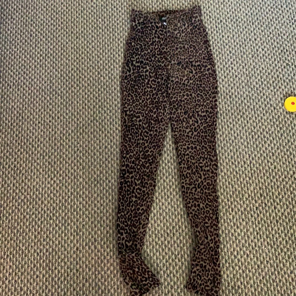 Collectif Leopard Print High Waisted Pants